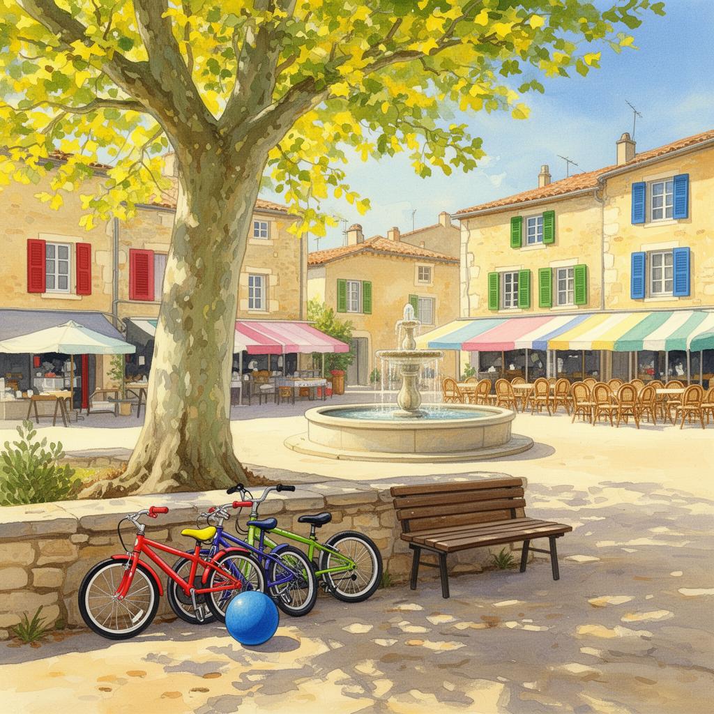 Illustration gouache du profil Famille bourg animé