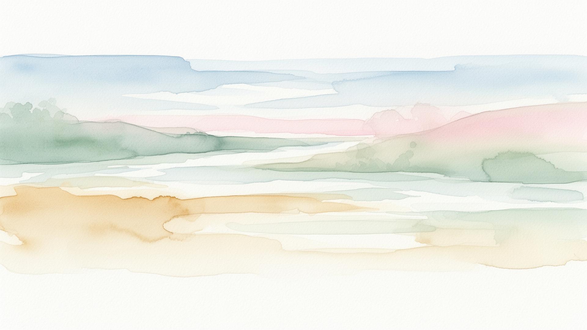 Aquarelle pastel abstraite des territoires étudiés autour de Lyon