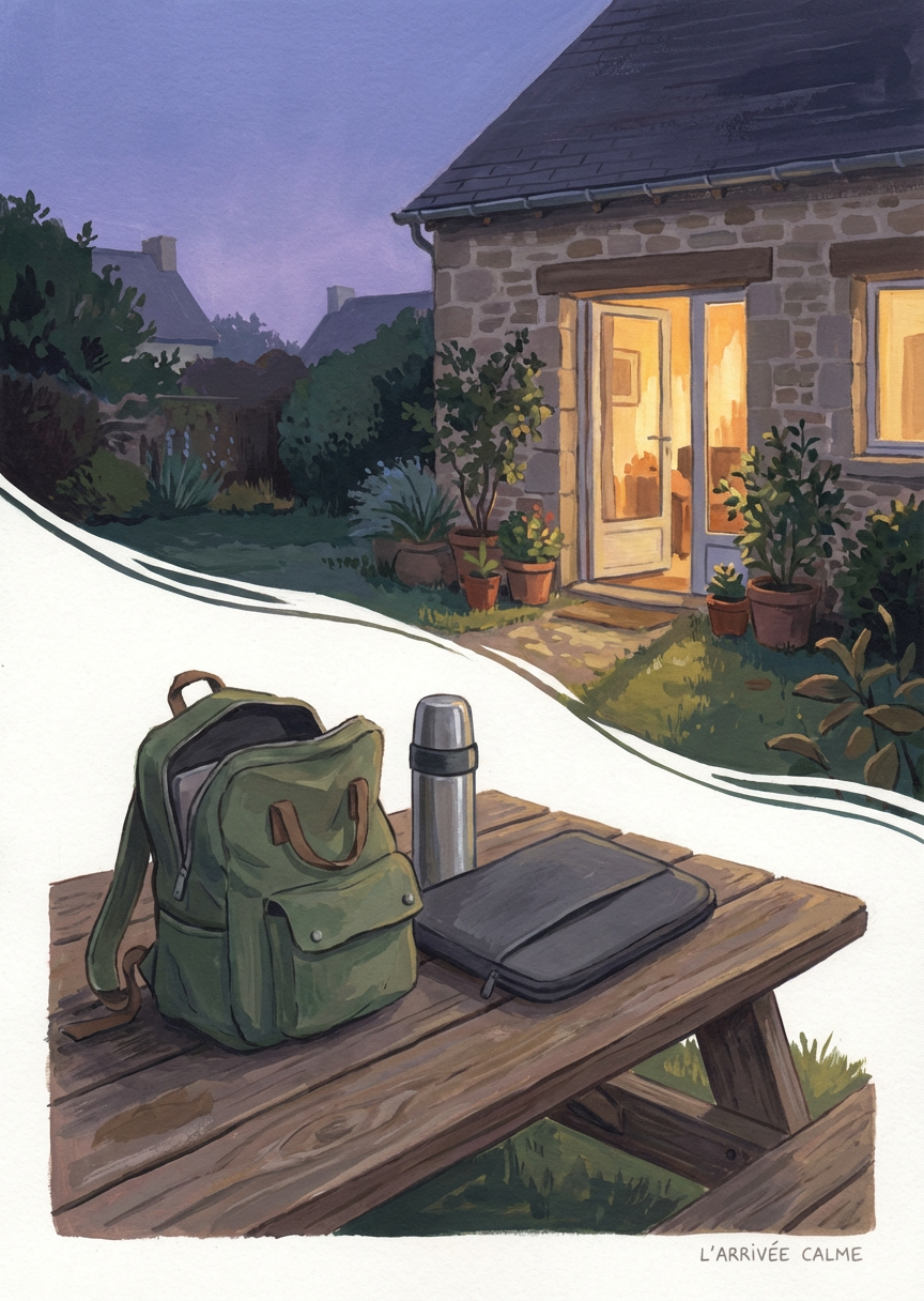 Carte du quiz tarot « Le jardin après Part-Dieu » — Dix-neuf heures trente, le jardin apparaît comme une…
