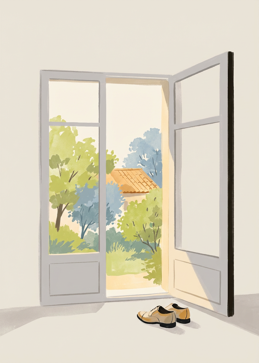 Carte du quiz tarot « La respiration au retour » — Poser le sac, enlever les chaussures, ouvrir la baie…